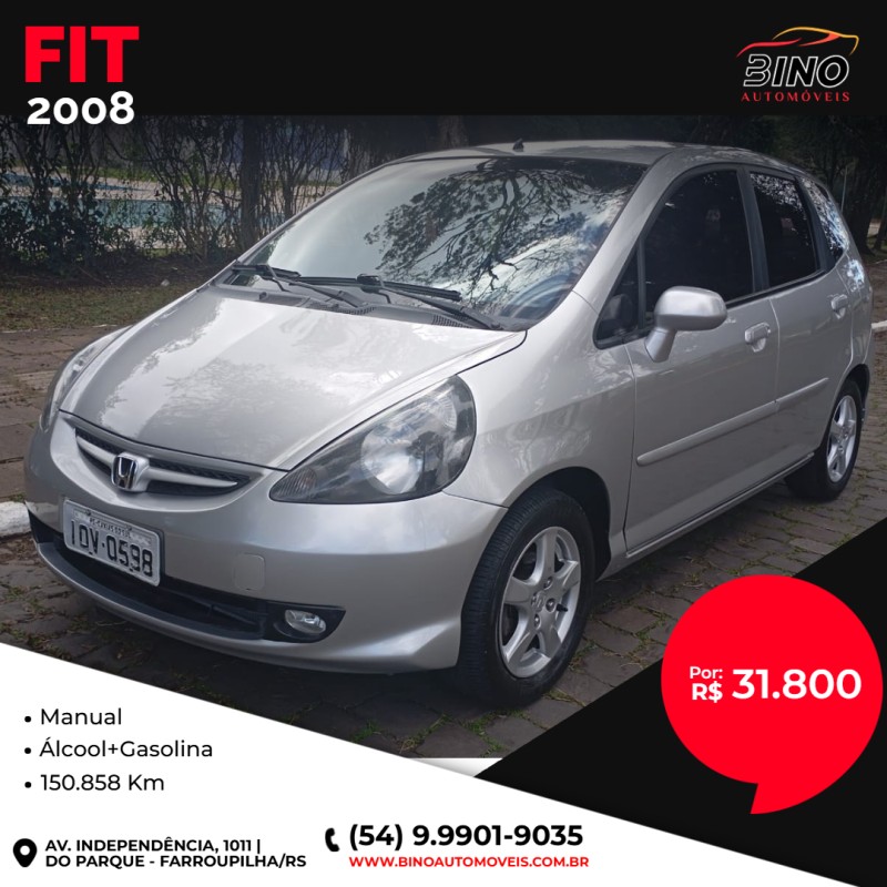 FIT 1.4 LX 16V FLEX 4P AUTOMÁTICO - 2008 - FARROUPILHA