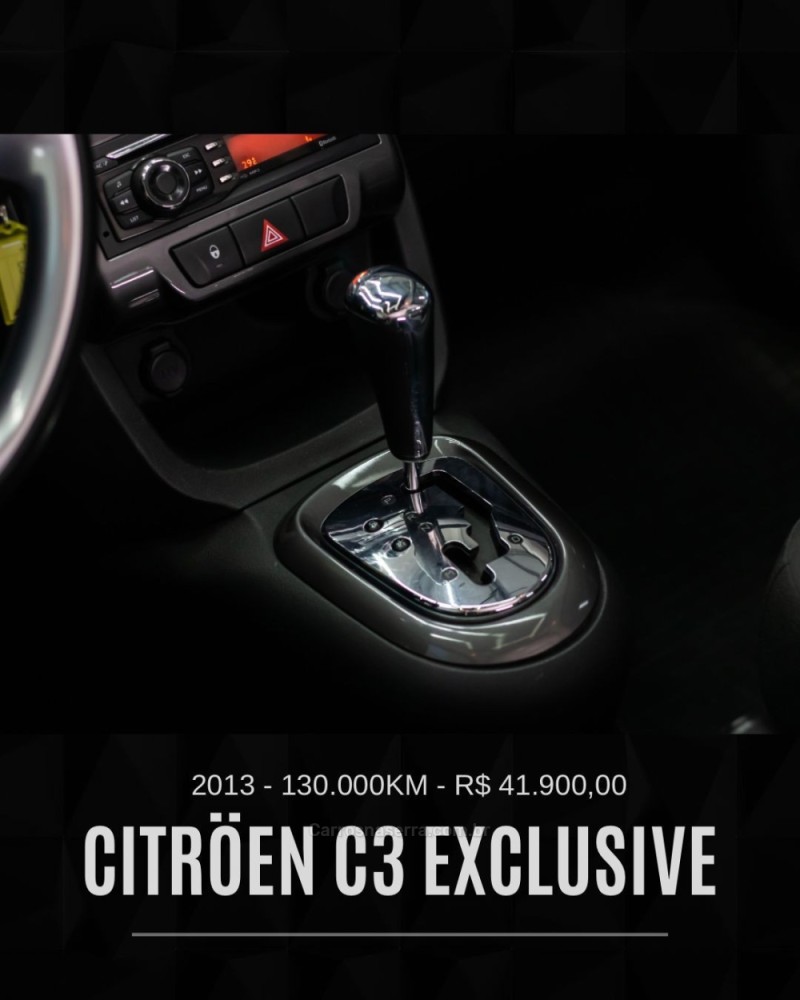 C3 1.6 EXCLUSIVE 16V FLEX 4P AUTOMÁTICO - 2013 - CAXIAS DO SUL