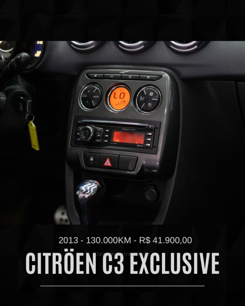 C3 1.6 EXCLUSIVE 16V FLEX 4P AUTOMÁTICO - 2013 - CAXIAS DO SUL