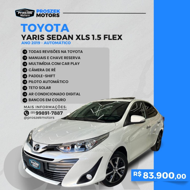 yaris 1.5 xls sedan 16v flex 4p automatico 2019 canoas