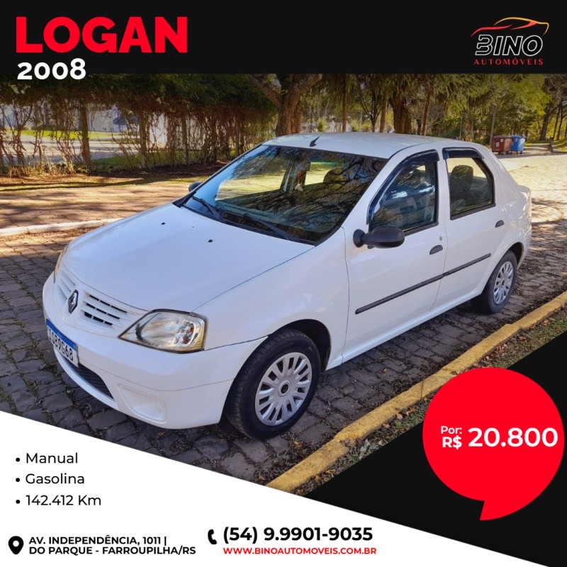 LOGAN 1.0 EXPRESSION 16V FLEX 4P MANUAL - 2008 - FARROUPILHA