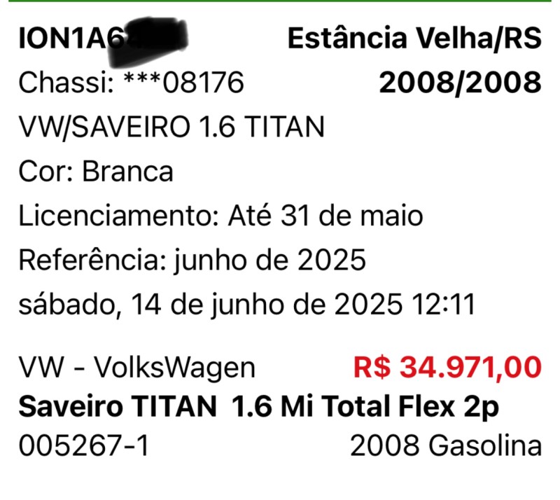 SAVEIRO 1.6 MI TITAN CS 8V FLEX 2P MANUAL G.IV - 2008 - CAXIAS DO SUL
