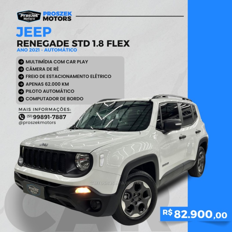 RENEGADE 1.8 16V STD FLEX 4P AUTOMÁTICO - 2021 - CANOAS