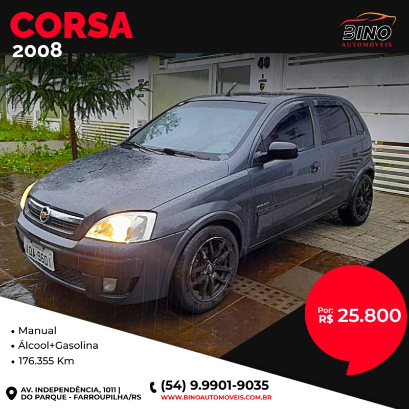 CORSA 1.4 MPFI MAXX 8V FLEX 4P MANUAL - 2008 - FARROUPILHA