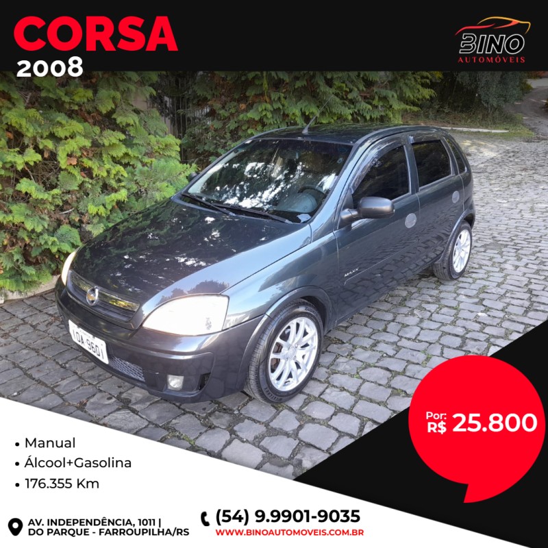 corsa 1.4 mpfi maxx 8v flex 4p manual 2008 farroupilha