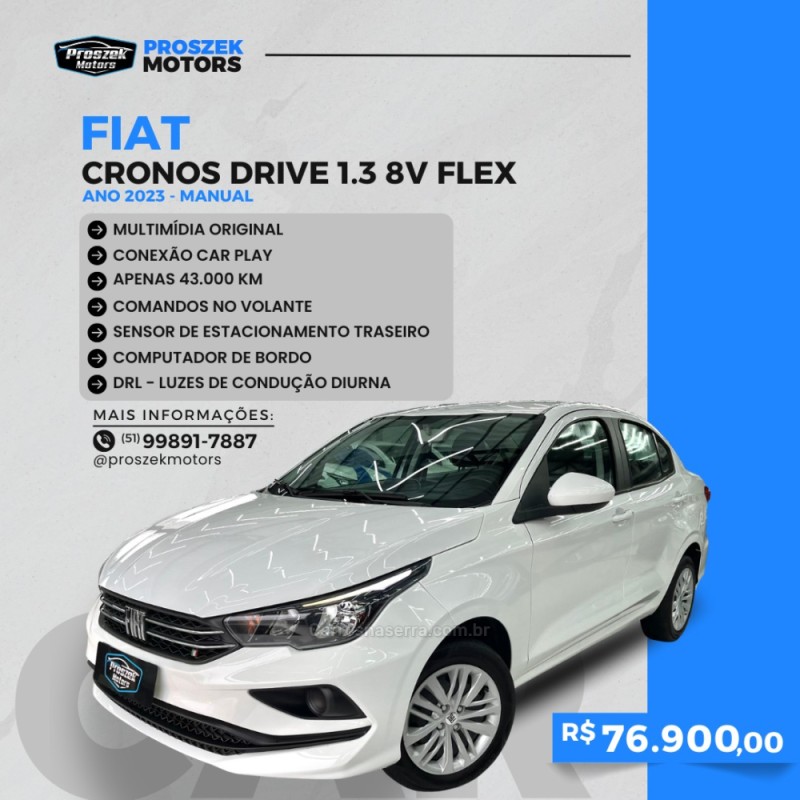 CRONOS 1.3 DRIVE 8V FLEX 4P MANUAL - 2023 - CANOAS