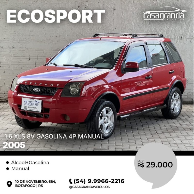 ECOSPORT 1.6 XLS 8V GASOLINA 4P MANUAL