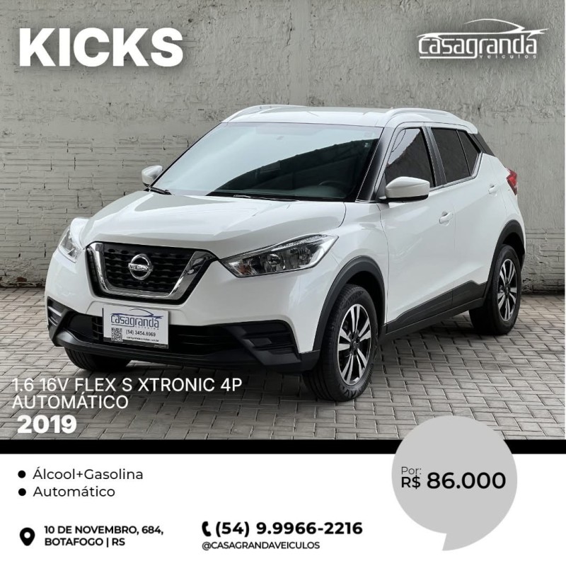 KICKS 1.6 16V FLEX S XTRONIC 4P AUTOMÁTICO