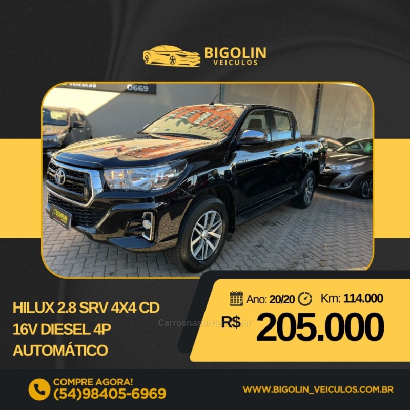 HILUX 2.8 SRV 4X4 CD 16V DIESEL 4P AUTOMÁTICO - 2020 - BENTO GONçALVES