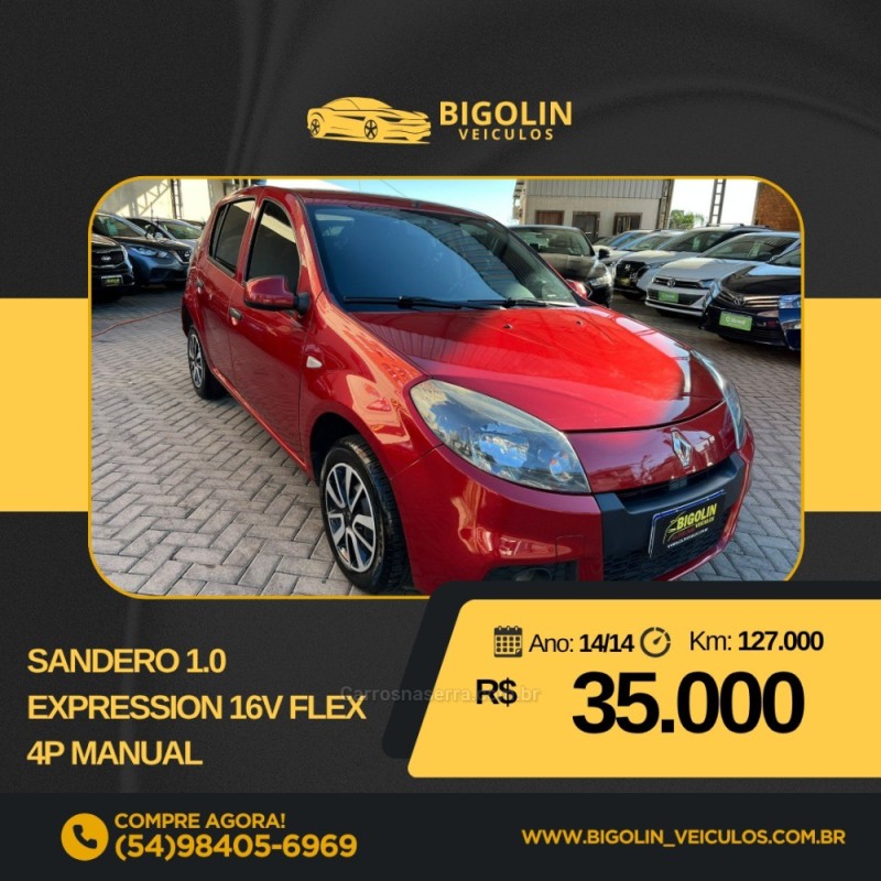 sandero 1.0 expression 16v flex 4p manual 2014 bento goncalves