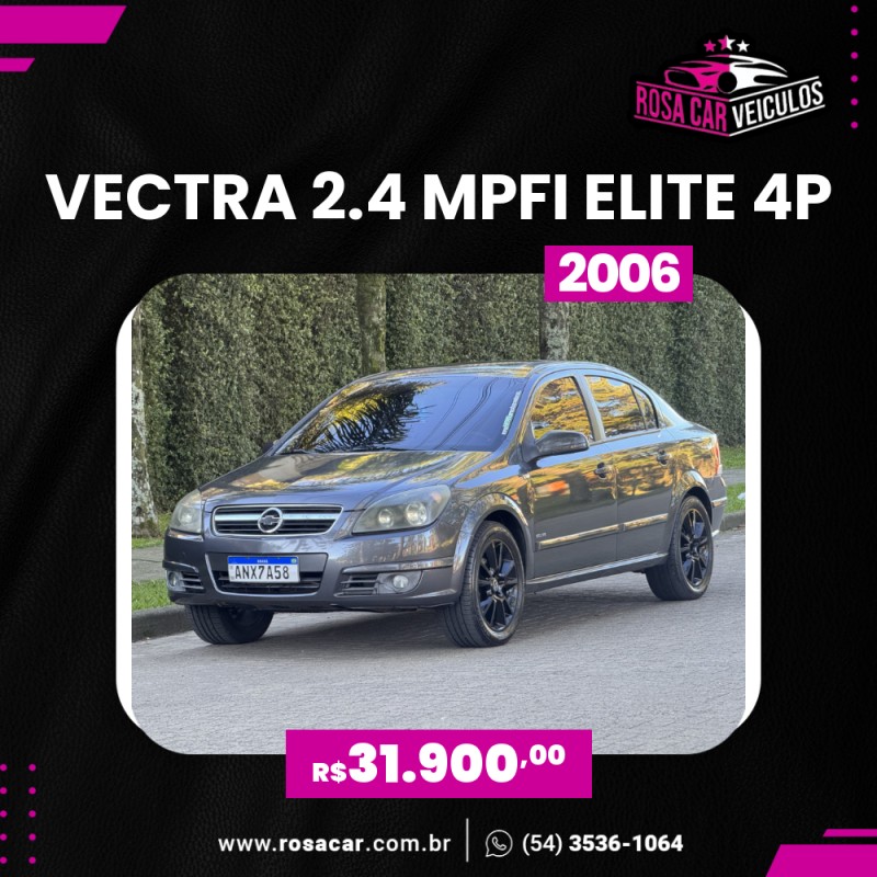 vectra 2.4 mpfi elite 16v flex 4p automatico 2006 caxias do sul