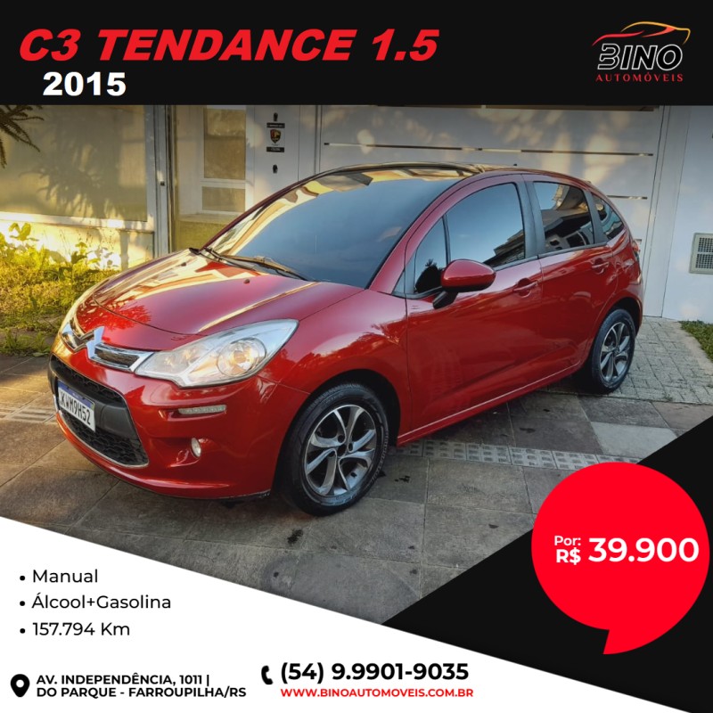 c3 1.5 tendance 8v flex 4p manual 2015 farroupilha