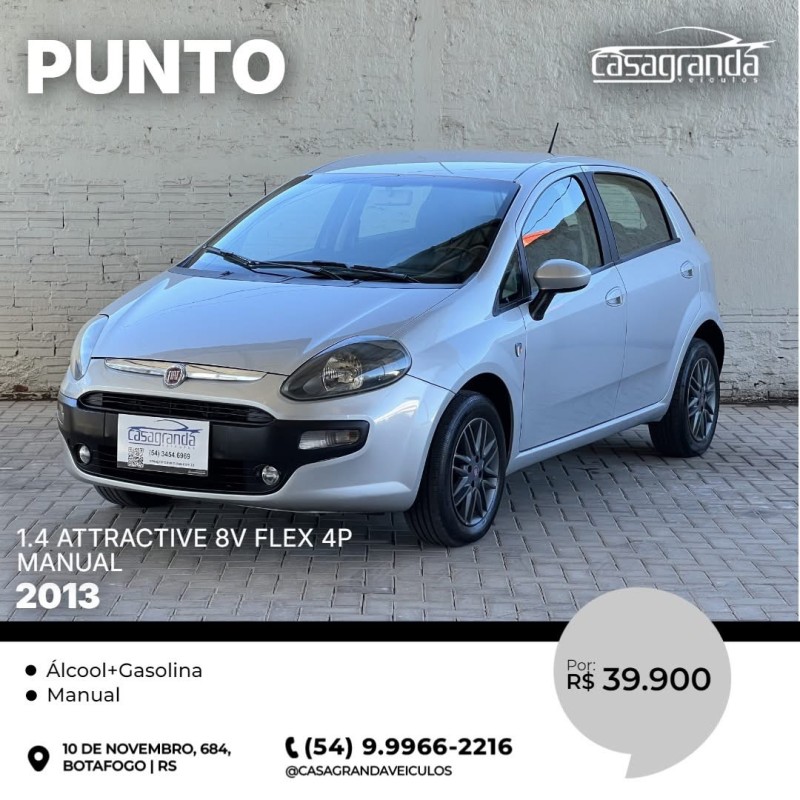 punto 1.4 attractive 8v flex 4p manual 2013 bento goncalves