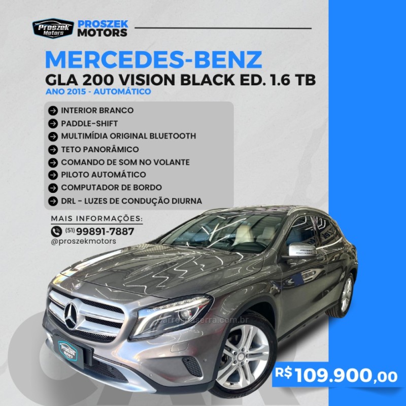 gla 200 1.6 cgi vision 16v turbo gasolina 4p automatico 2015 canoas