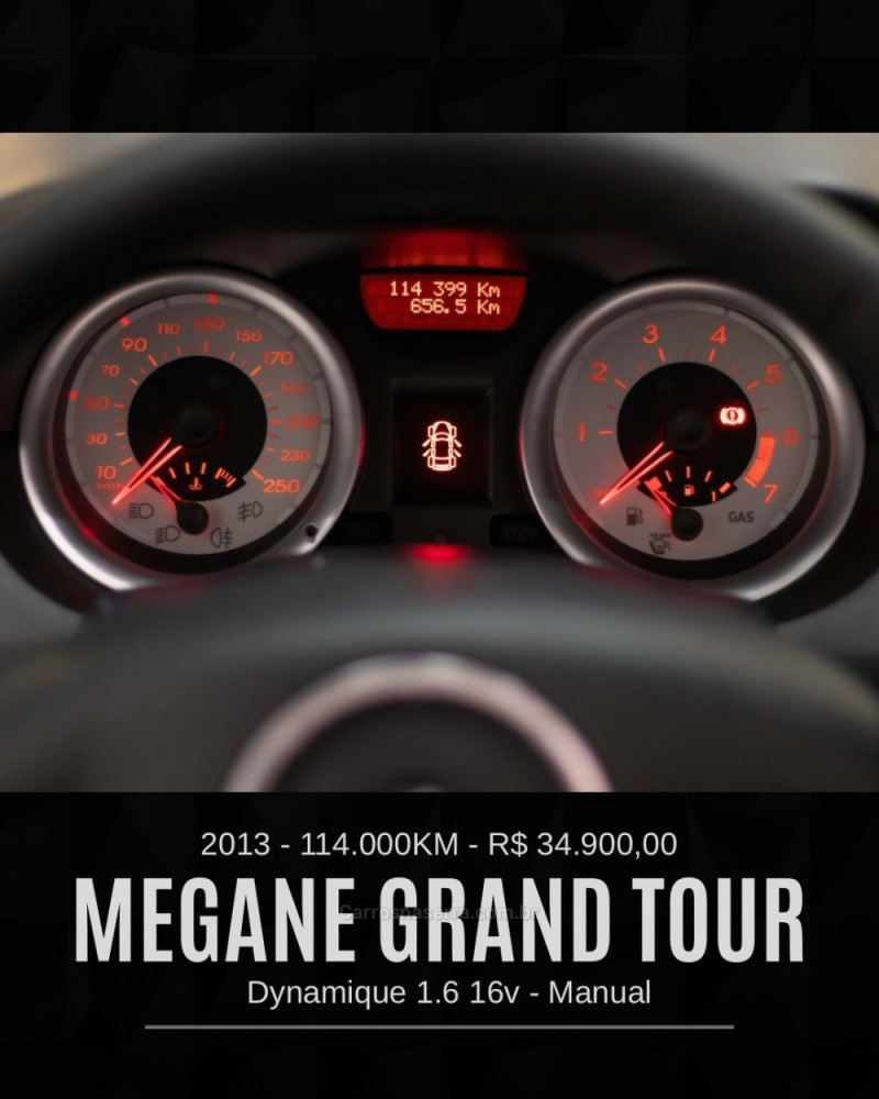MÉGANE 1.6 DYNAMIQUE GRAND TOUR 16V FLEX 4P MANUAL - 2013 - CAXIAS DO SUL