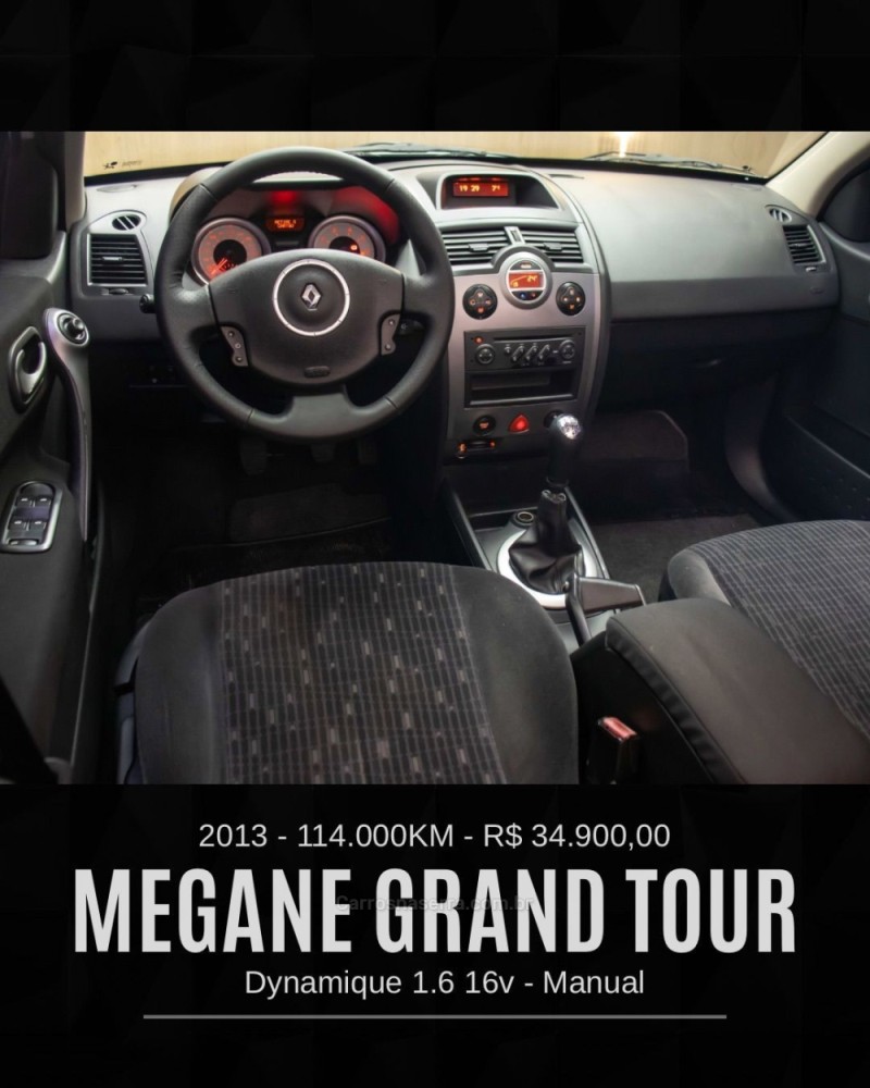 MÉGANE 1.6 DYNAMIQUE GRAND TOUR 16V FLEX 4P MANUAL - 2013 - CAXIAS DO SUL
