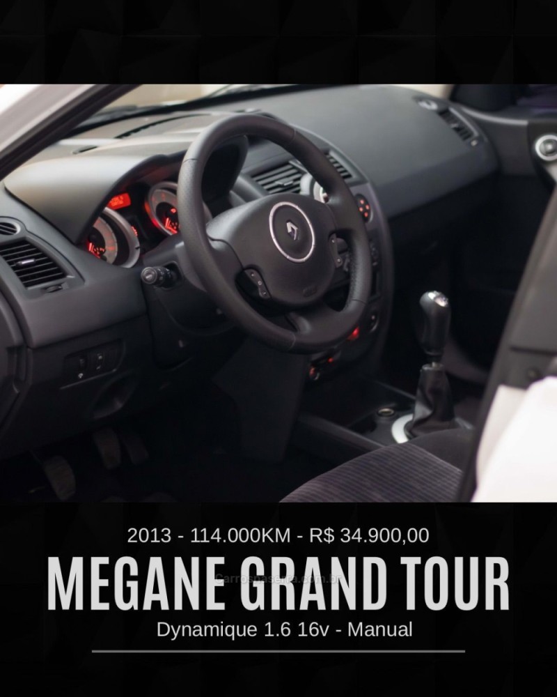 MÉGANE 1.6 DYNAMIQUE GRAND TOUR 16V FLEX 4P MANUAL - 2013 - CAXIAS DO SUL