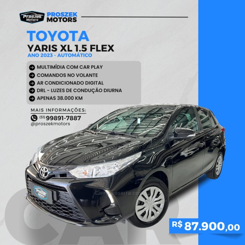 yaris 1.5 xl 16v flex 4p automatico 2023 canoas