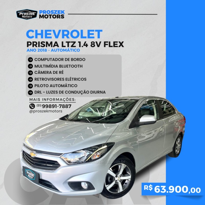 prisma 1.4 mpfi ltz 8v flex 4p automatico 2018 canoas