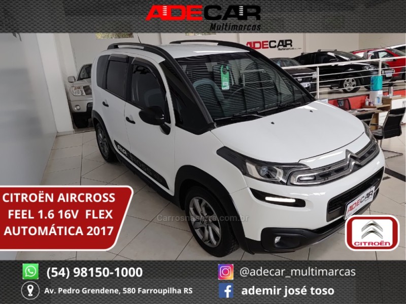 aircross 1.6 feel 16v flex 4p automatico 2017 farroupilha