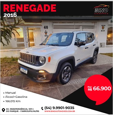 renegade 1.8 16v flex sport 4p manual 2016 farroupilha