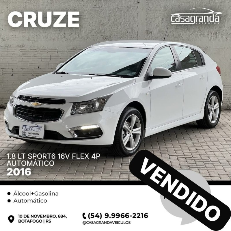 cruze 1.8 lt sport6 16v flex 4p automatico 2016 bento goncalves