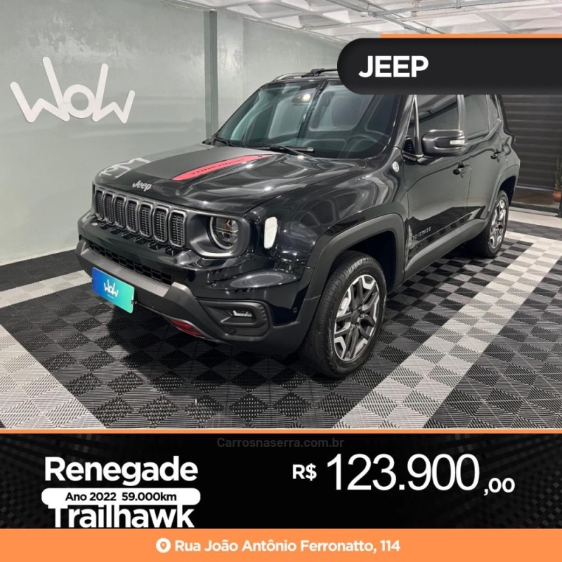 RENEGADE 1.3 TRAILHAWK T270 16V TURBO FLEX 4X4 4P AUTOMÁTICO - 2022 - BENTO GONçALVES