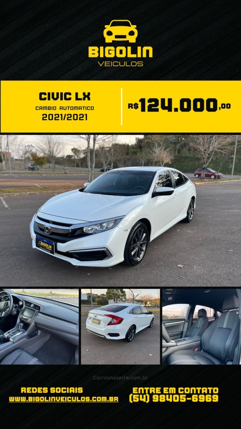 civic 2.0 lx sedan 16v flex 4p automatico 2021 bento goncalves