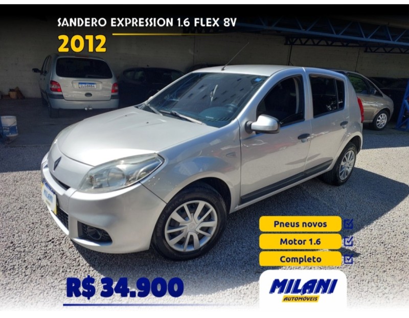 sandero 1.6 expression 8v flex 4p manual 2012 bento goncalves