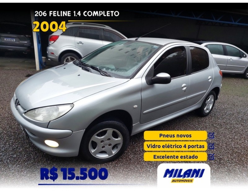 206 1.4 feline 8v gasolina 4p manual 2004 bento goncalves