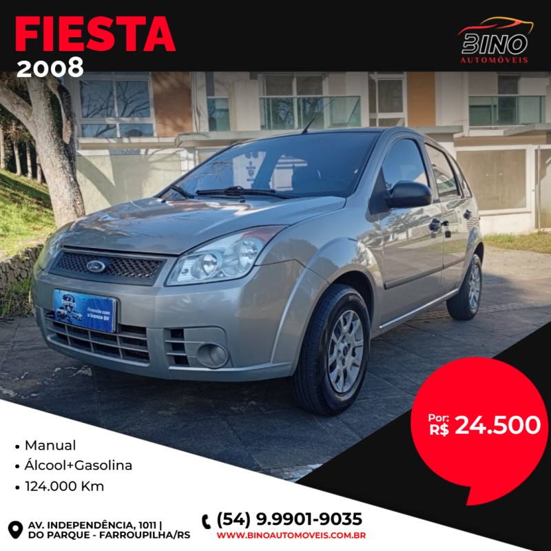 FIESTA 1.0 MPI 8V GASOLINA 4P MANUAL - 2008 - FARROUPILHA