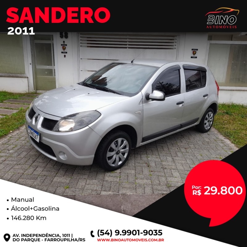sandero 1.0 expression 16v flex 4p manual 2011 farroupilha