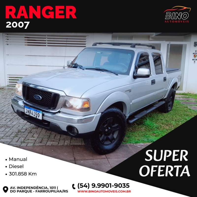 ranger 3.0 xlt 16v 4x4 cd diesel 4p manual 2007 farroupilha