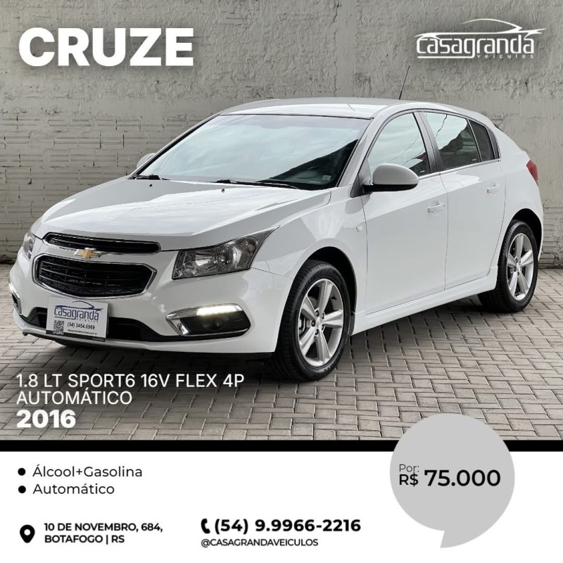 CRUZE 1.8 LT SPORT6 16V FLEX 4P AUTOMÁTICO