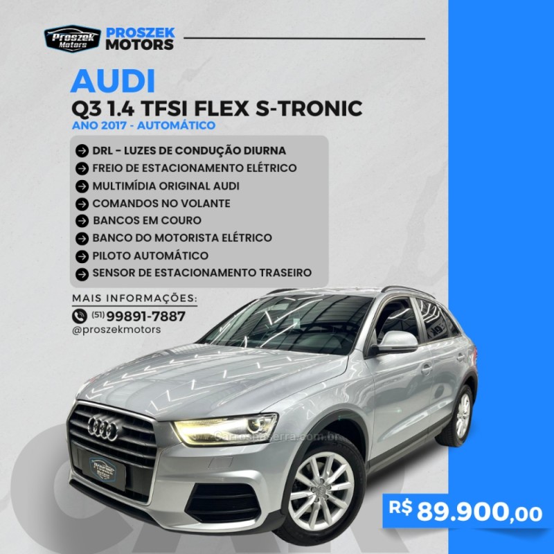 q3 1.4 tfsi s tronic 16v flex 4p automatico 2017 canoas