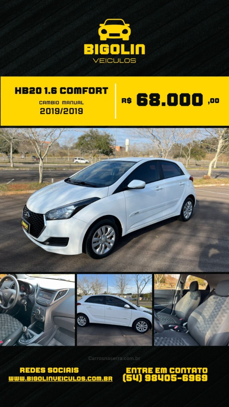 hb20 1.6 comfort 16v flex 4p manual 2019 bento goncalves