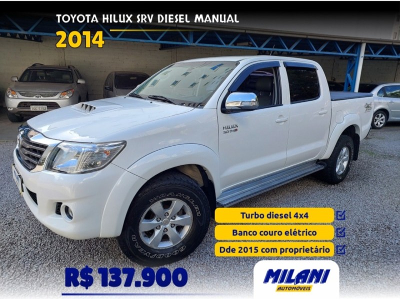 hilux 3.0 srv 4x4 cd 16v turbo intercooler diesel 4p manual 2014 bento goncalves