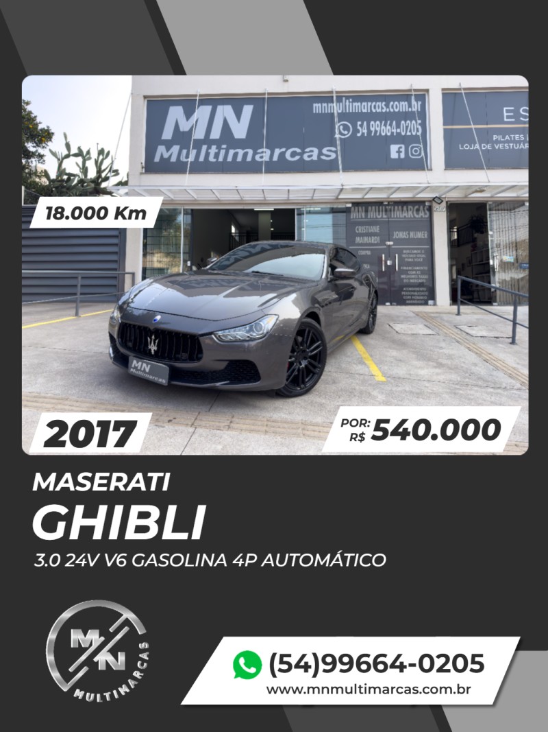 ghibli 3.0 24v v6 gasolina 4p automatico 2017 bento goncalves
