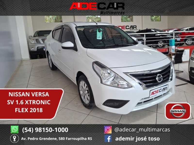 versa 1.6 16v flex sv 4p xtronic 2018 farroupilha