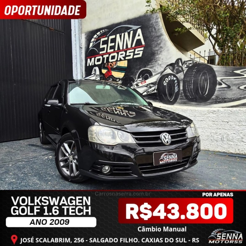 golf 1.6 mi tech 8v flex 4p manual 2009 caxias do sul