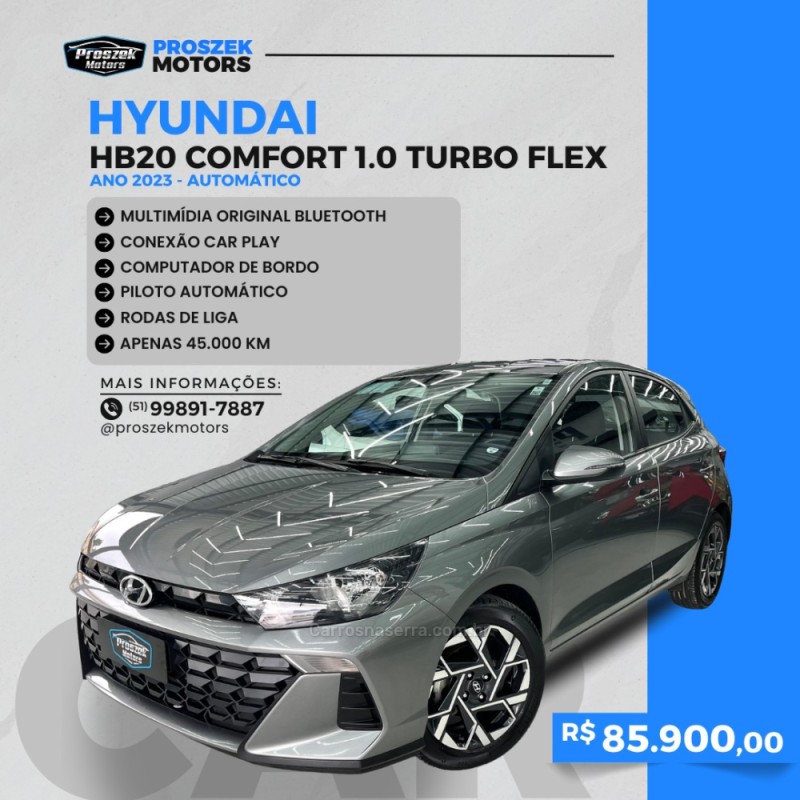 HB20 1.0 12V COMFORT TGDI FLEX 4P AUTOMÁTICO - 2023 - CANOAS