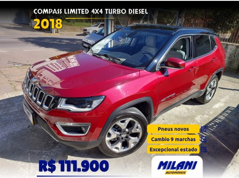compass 2.0 16v diesel limited 4x4 automatico 2018 bento goncalves