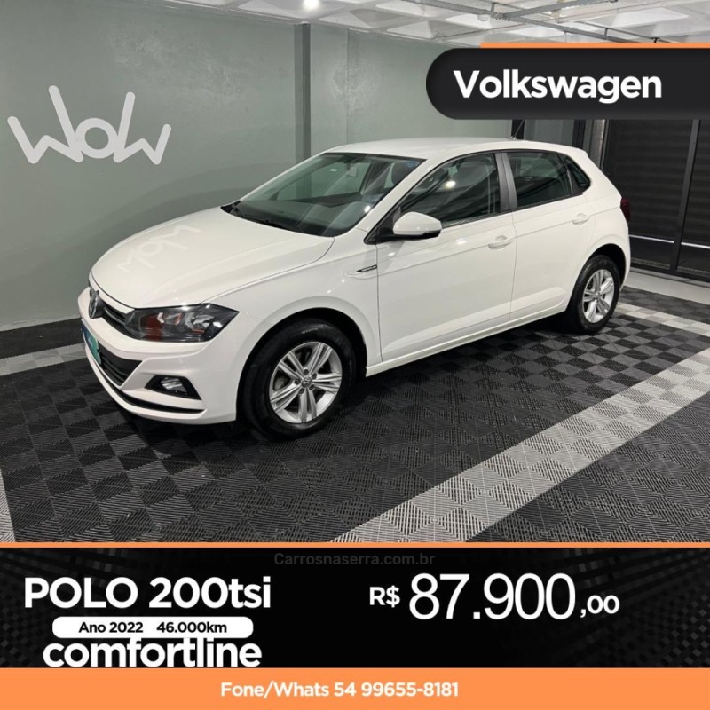 polo 1.0 200 tsi comfortline automatico 2022 bento goncalves