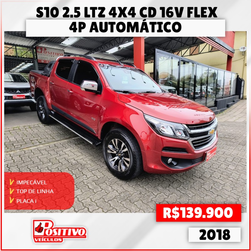 s10 2.5 ltz 4x4 cd 16v flex 4p automatico 2018 caxias do sul