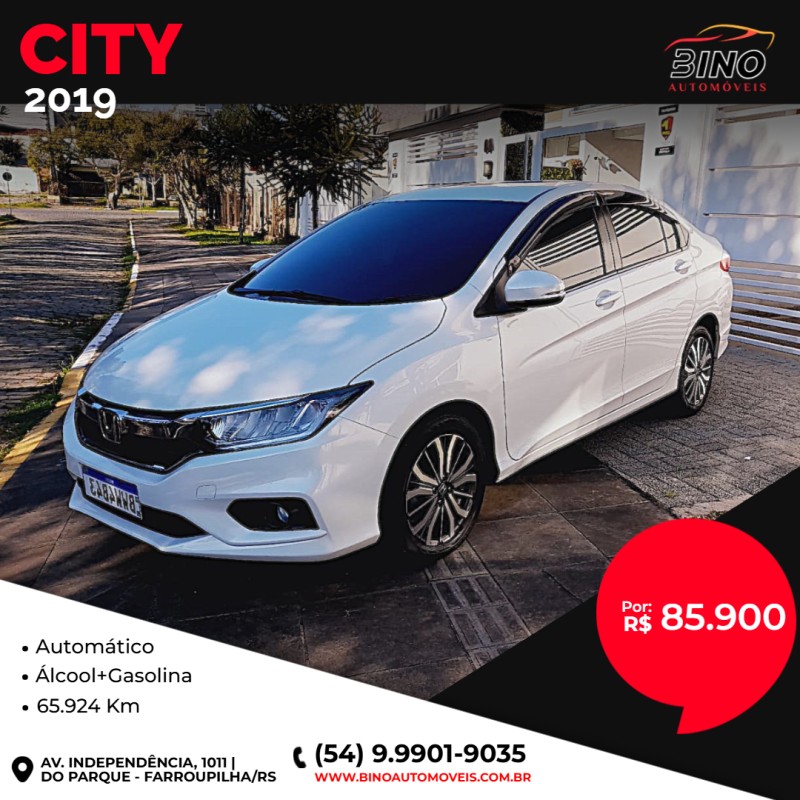 city 1.5 exl 16v flex 4p automatico 2019 farroupilha