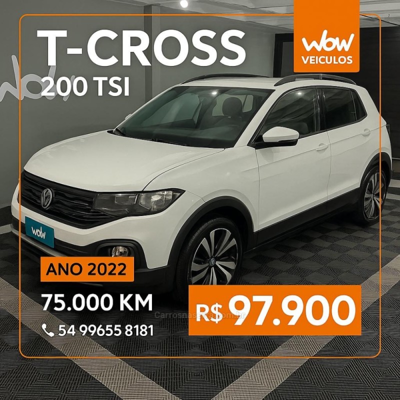 T-CROSS 1.0 TSI 12V FLEX 4P AUTOMÁTICO - 2022 - BENTO GONçALVES