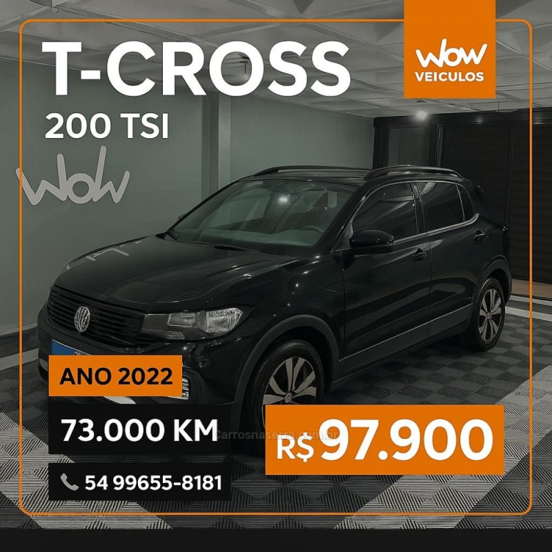 T-CROSS 1.0 TSI 12V FLEX 4P AUTOMÁTICO - 2022 - BENTO GONçALVES