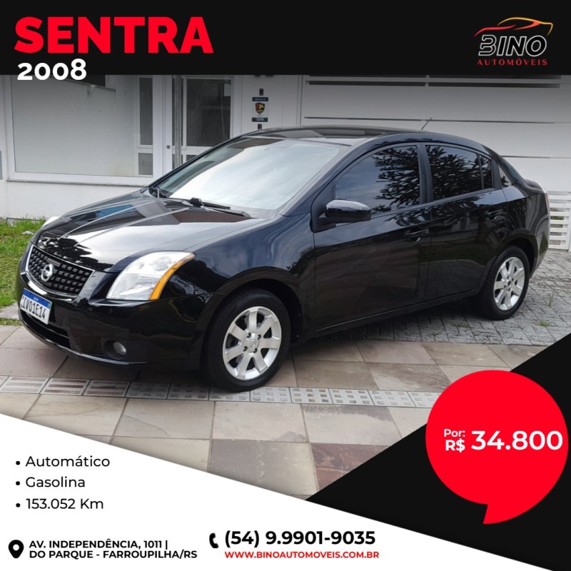 sentra 2.0 s 16v flex 4p automatico 2008 farroupilha