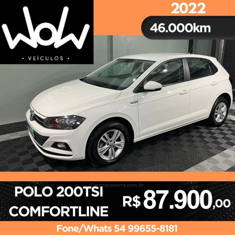 polo 1.0 200 tsi comfortline automatico 2022 bento goncalves