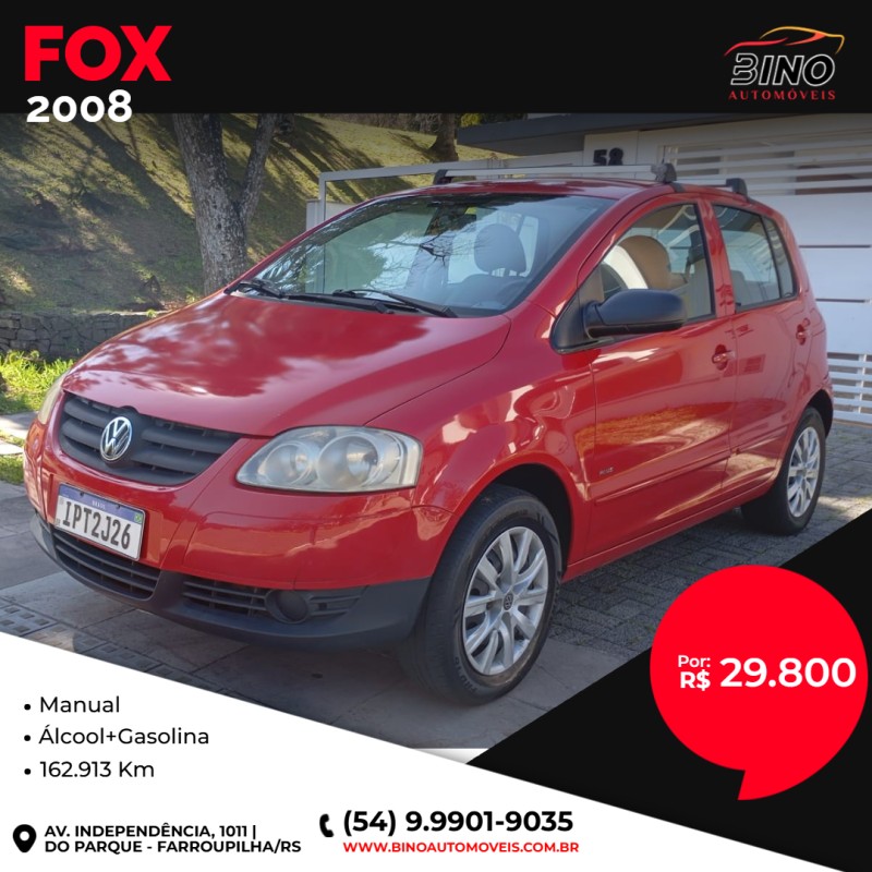 fox 1.6 mi plus 8v flex 4p manual 2008 farroupilha